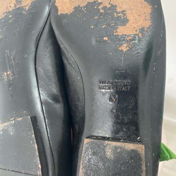 Marc Jacobs Black & Green Tie Ballet Flats Size 8 - Picture 5 of 5